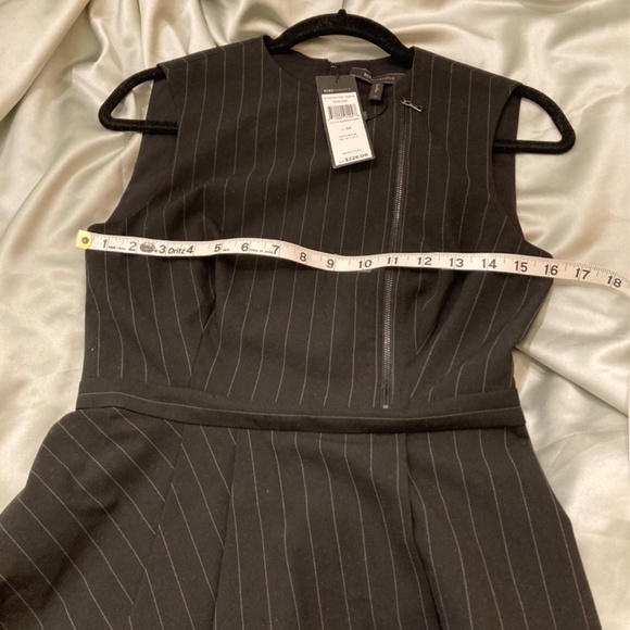 NWT BCBGMaxAzria Black Pinstripe Sleeveless Peplum Carlynn Top XS Bloomingdale’s - Picture 8 of 14